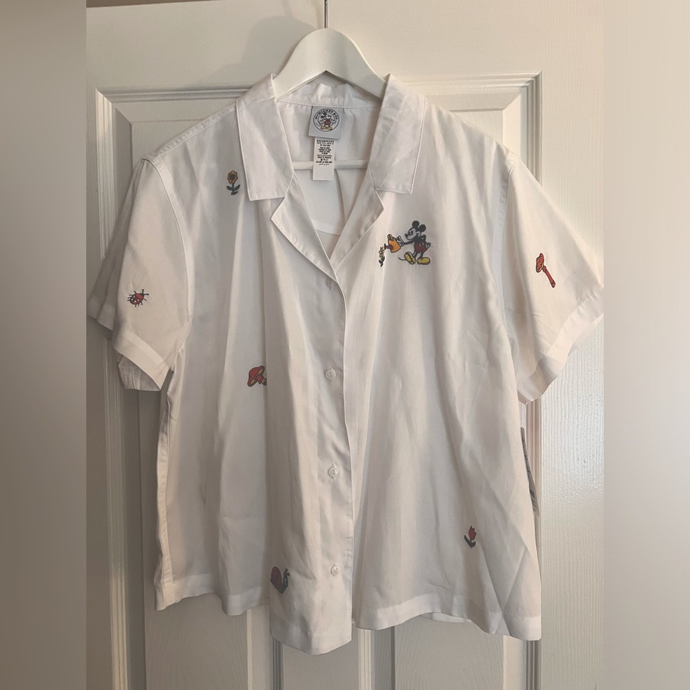 Disney Parks Mickey Mouse Button Down Blouse